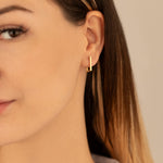 925 Sterling Silver Minimalist Rectangle Hoop Earrings