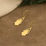 925 Sterling Silver Double Triangle Drop Earrings