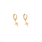 925 Sterling Silver Pole Star Earrings