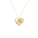 925 Sterling Silver Heart Necklace With Birthstones
