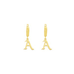 925 Sterling Silver Dangle Initial Earring 94
