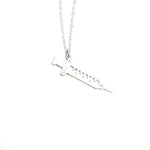 925 Sterling Silver Syringe Necklace