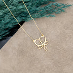 925 Sterling Silver Infinity Heart Cross Necklace