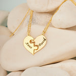 925 Sterling Silver Heart Puzzle Name Necklace