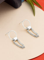 925 Sterling Silver Circle Link Earrings