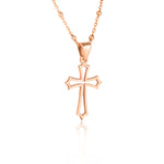 925 Sterling Silver Hollow Cross Necklace