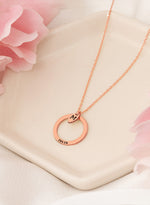 925 Sterling Silver Minimalist Tag Name Circle Necklace