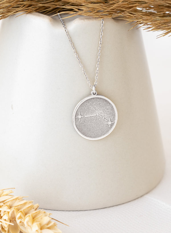 925 Sterling Silver Zodiac Horoscope Necklace