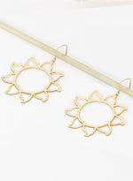 925 Sterling Silver Hoop Sun Earring
