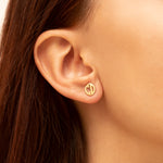 925 Sterling Silver Two Initial Earrings