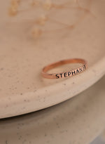 925 Sterling Silver Personalized Slim Engraved Ring
