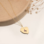 925 Sterling Silver Cute Baby Feet Necklace With Birthstone