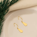 Tie Shape Silver Earrings