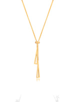 925 Sterling Silver Right Triangle Lariat Necklace