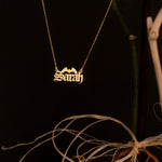 925 Sterling Silver Personalized Bat Name Necklace