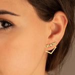 925 Sterling Silver Name Earjacket Earring