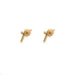 925 Sterling Silver Black Cross Studs