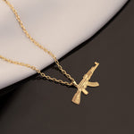 925 Sterling Silver Force Chain Gun Pendant