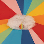 925 Sterling Silver Circle Queer Flag Necklace