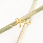 925 Sterling Silver Personalized Initial Cross Ring