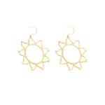 925 Sterling Silver Hoop Sun Earring