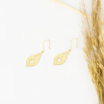 925 Sterling Silver Pole Star Dangle Earrings
