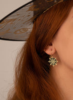 925 Sterling Silver Spider Web Earrings