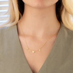 925 Sterling Silver İki Initial Letter Heart Halley Necklace