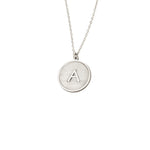925 Sterling Silver Coin With Initial Necklace