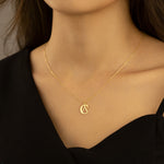 925 Sterling Silver Double Initial Necklace (Zi̇nci̇ri̇ Cs40005)