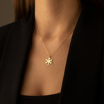 925 Sterling Silver Snowflake Necklace With Birthstones