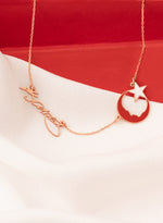 925 Sterling Silver K.Atatürk Atatürk Silüetli Crescent & Star