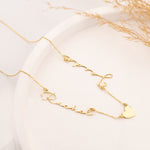 925 Sterling Silver Heart And Two Name Necklace