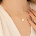 925 Sterling Silver Heart With Initial Necklace