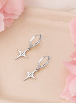 925 Sterling Silver Pole Star Earrings