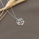 925 Sterling Silver Koi Fish Ying Yang Necklace