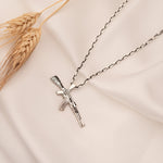 925 Sterling Silver Half Oxidized Chain Kalashnikov Necklace