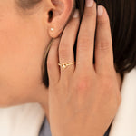 925 Sterling Silver Heart Ortasi Taş Ring Kenarlar Burgu