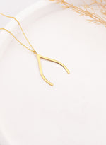 925 Sterling Silver Wishbone Ring Holder Necklace