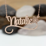 925 Sterling Silver Name Necklace With Heart