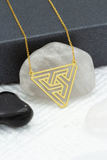 925 Sterling Silver Penrose Triangle Necklace