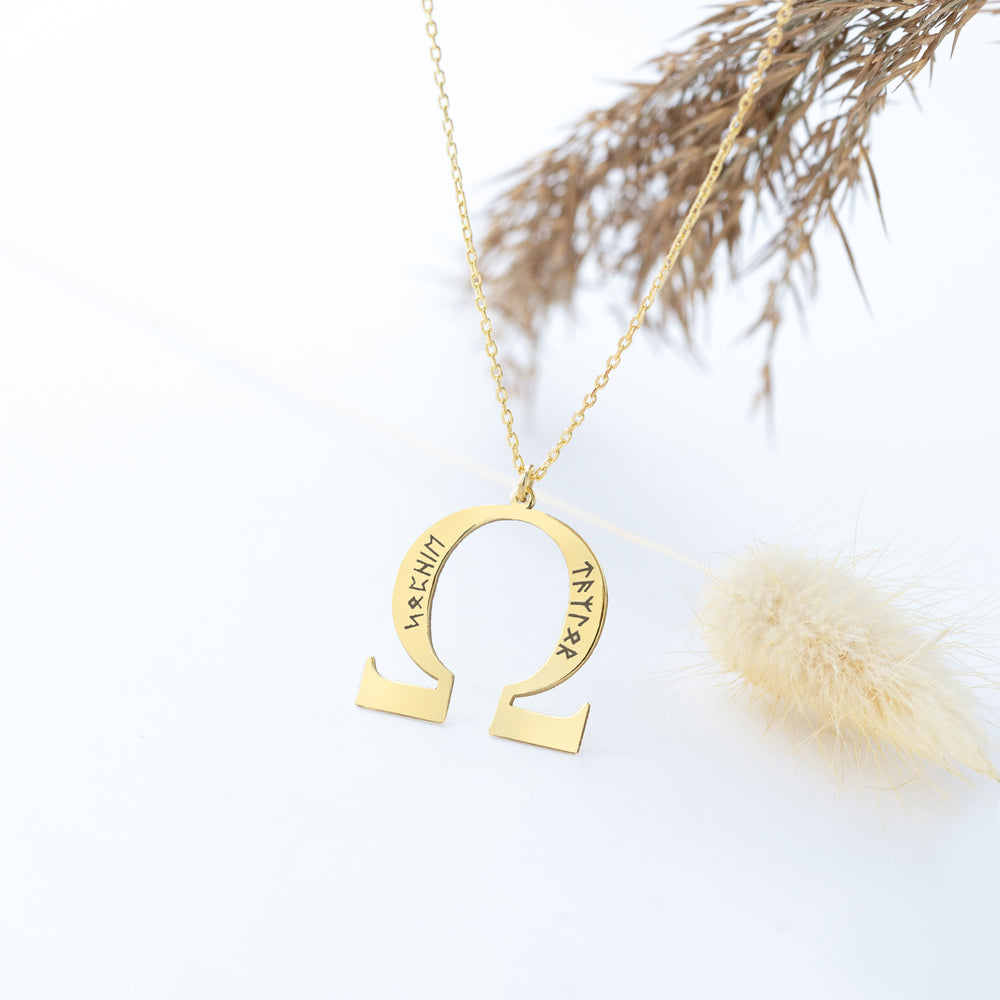 925 Sterling Silver Personalized Omega Name Necklace