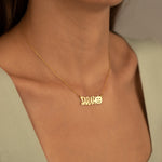 925 Sterling Silver Personalized Pumpkin Custom Name Necklace