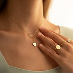 925 Sterling Silver Heart Y Necklace
