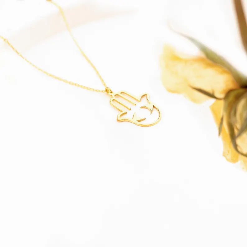 925 Sterling Silver Hamsa Necklace