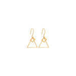 925 Sterling Silver Double Triangle Dangle Earrings
