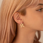 925 Sterling Silver Modern Star Earring