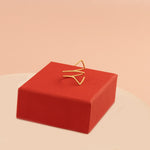 925 Sterling Silver Finger Coil Double V Ring