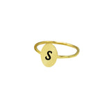 925 Sterling Silver Personalized Initial Ring