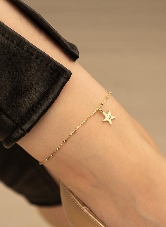 925 Sterling Silver Personalized Star Fish Anklet